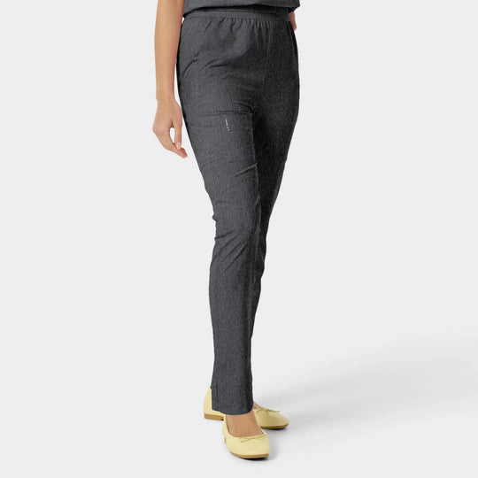 Parkley Scrubs Women's Sita ABC Skinny Leg Cargo Scrub Pant Heather Grey | scrub-supply.com