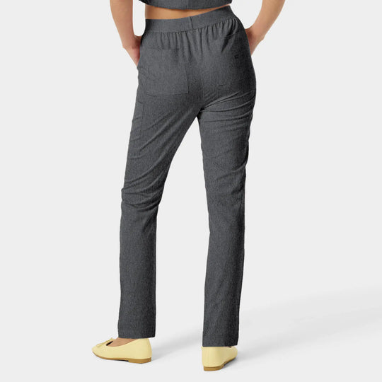 Parkley Scrubs Women's Sita ABC Skinny Leg Cargo Scrub Pant Heather Grey | scrub-supply.com