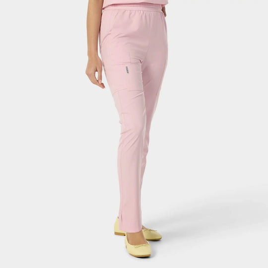 Parkley Scrubs Women's Sita ABC Skinny Leg Cargo Scrub Pant Light Pink | scrub-supply.com