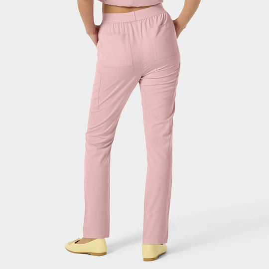 Parkley Scrubs Women's Sita ABC Skinny Leg Cargo Scrub Pant Light Pink | scrub-supply.com