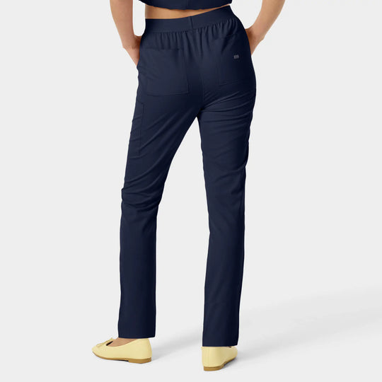 Parkley Scrubs Women's Sita ABC Skinny Leg Cargo Scrub Pant Navy | scrub-supply.com