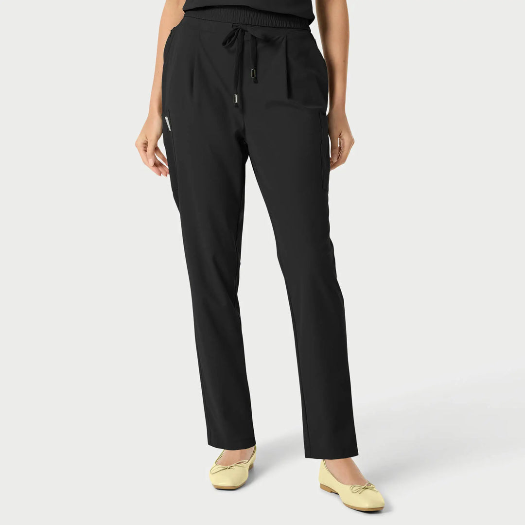 Parkley Scrubs Women's Mira Kinetic Trouser Cargo Scrub Pant Black | scrub-supply.com