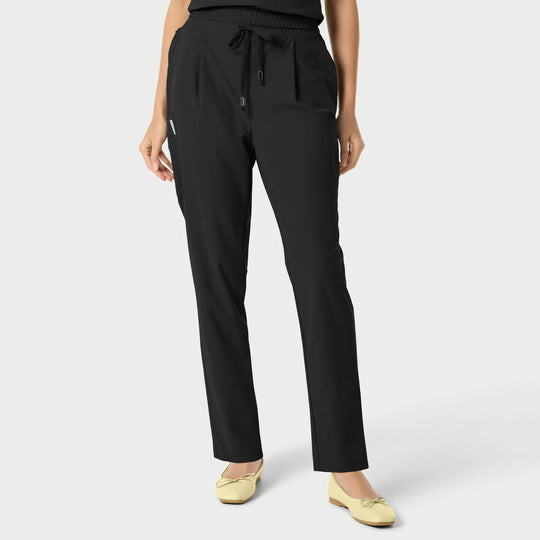 Parkley Scrubs Women's Mira Kinetic Trouser Cargo Scrub Pant Black | scrub-supply.com