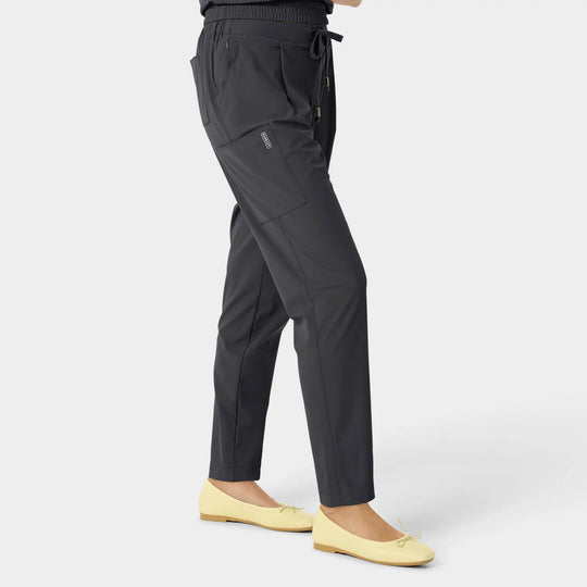 Parkley Scrubs Women's Mira Kinetic Trouser Cargo Scrub Pant Charcoal | scrub-supply.com