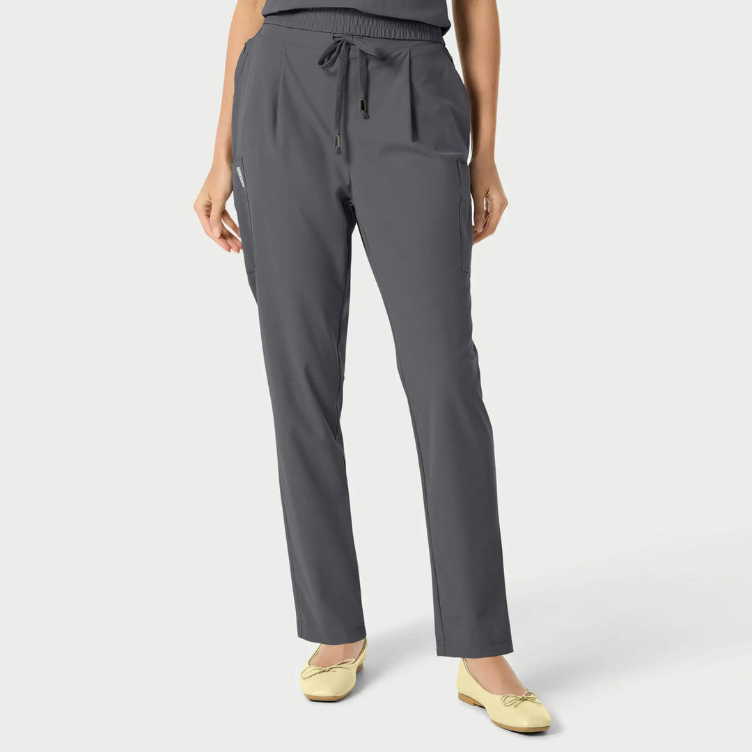 Parkley Scrubs Women's Mira Kinetic Trouser Cargo Scrub Pant Charcoal | scrub-supply.com