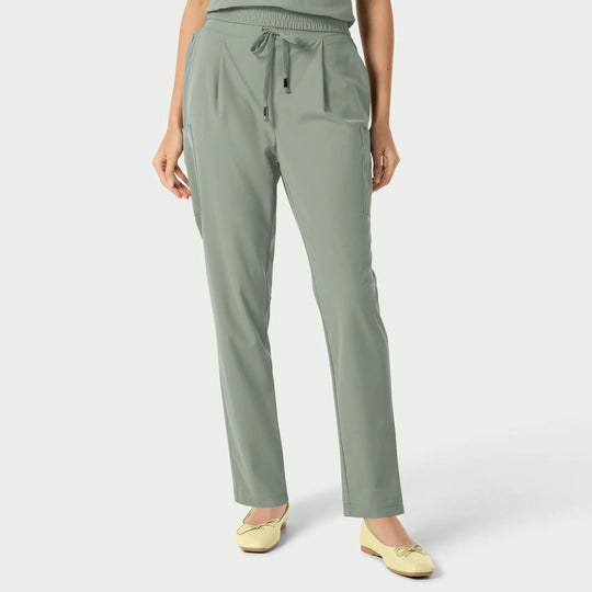 Parkley Scrubs Women's Mira Kinetic Trouser Cargo Scrub Pant Camp Green | scrub-supply.com