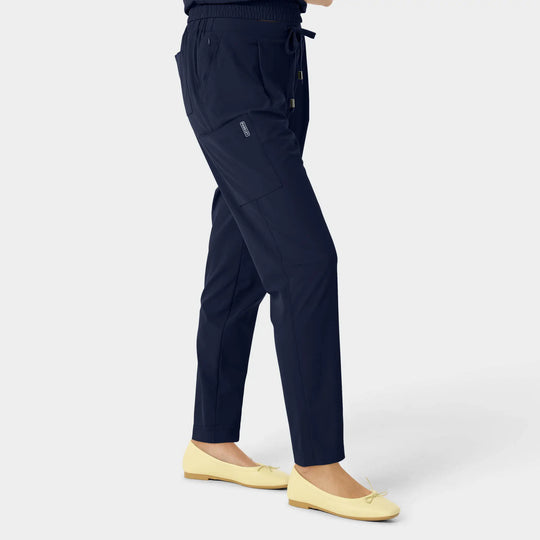 Parkley Scrubs Women's Mira Kinetic Trouser Cargo Scrub Pant Navy | scrub-supply.com