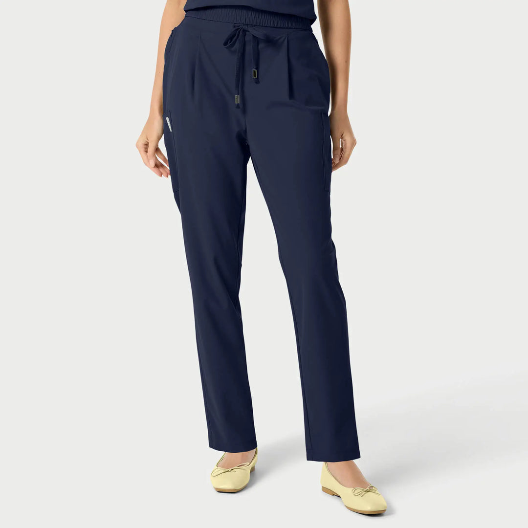 Parkley Scrubs Women's Mira Kinetic Trouser Cargo Scrub Pant Navy | scrub-supply.com