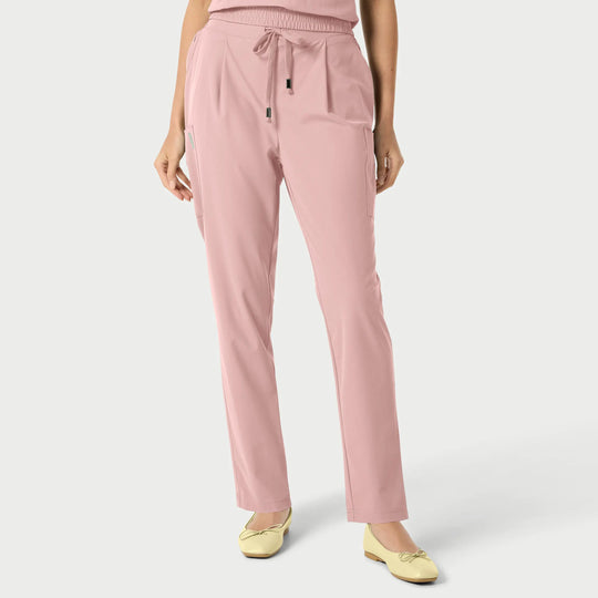 Parkley Scrubs Women's Mira Kinetic Trouser Cargo Scrub Pant Rose | scrub-supply.com