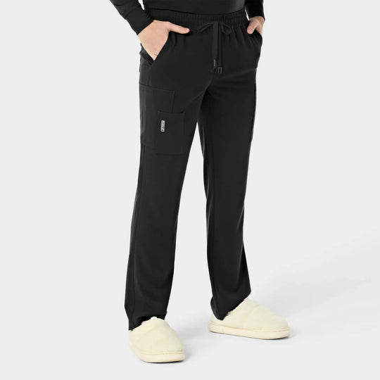 Parkley Scrubs Men's Hugo ABC Drawstring Scrub Scrub Pant Black | scrub-supply.com