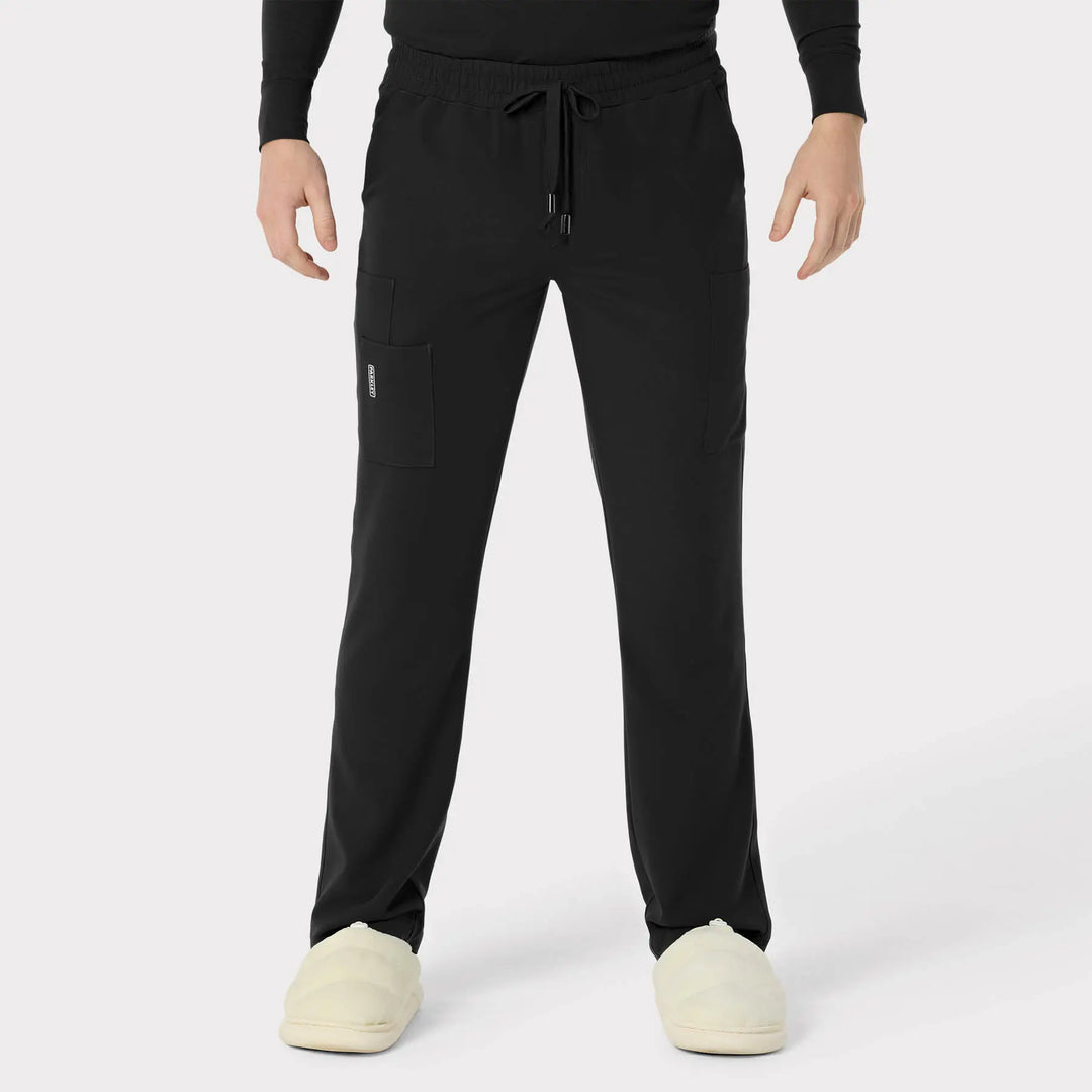Parkley Scrubs Men's Hugo ABC Drawstring Scrub Scrub Pant Black | scrub-supply.com
