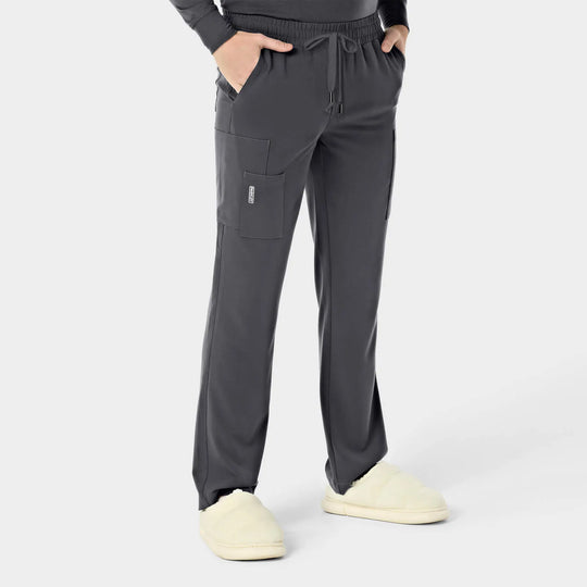 Parkley Scrubs Men's Hugo ABC Drawstring Scrub Scrub Pant Charcoal | scrub-supply.com