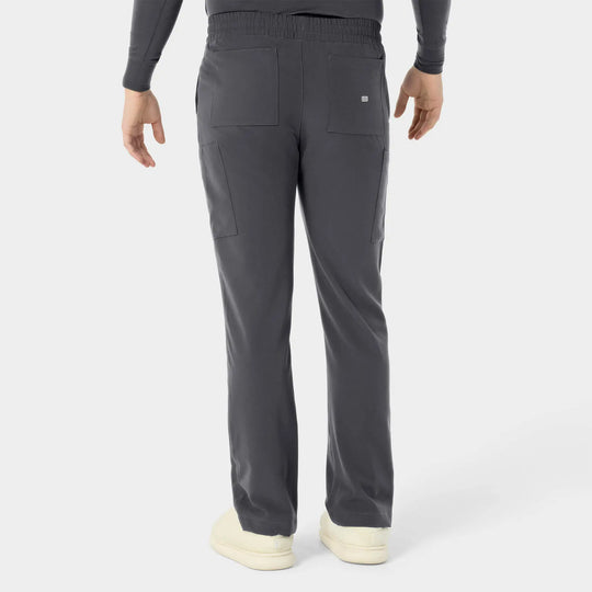 Parkley Scrubs Men's Hugo ABC Drawstring Scrub Scrub Pant Charcoal | scrub-supply.com