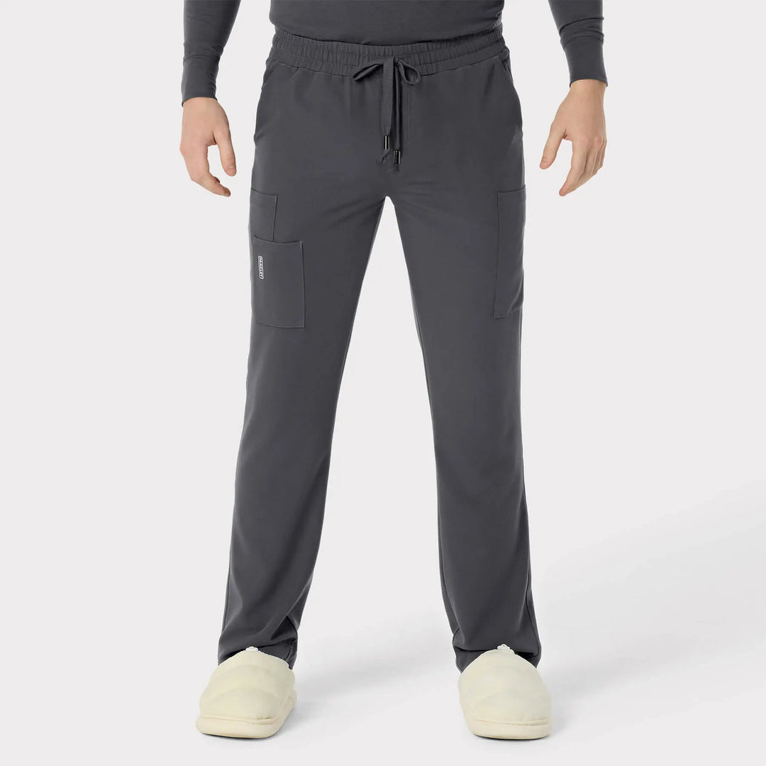 Parkley Scrubs Men's Hugo ABC Drawstring Scrub Scrub Pant Charcoal | scrub-supply.com