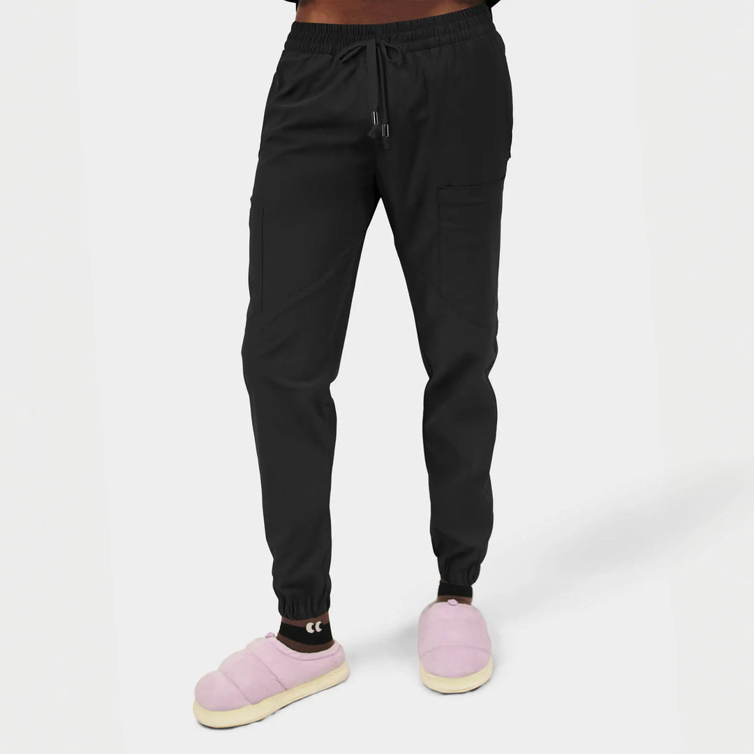 Parkley Scrubs Men's Kiran Kinetic Jogger Scrub Pant Black | scrub-supply.com