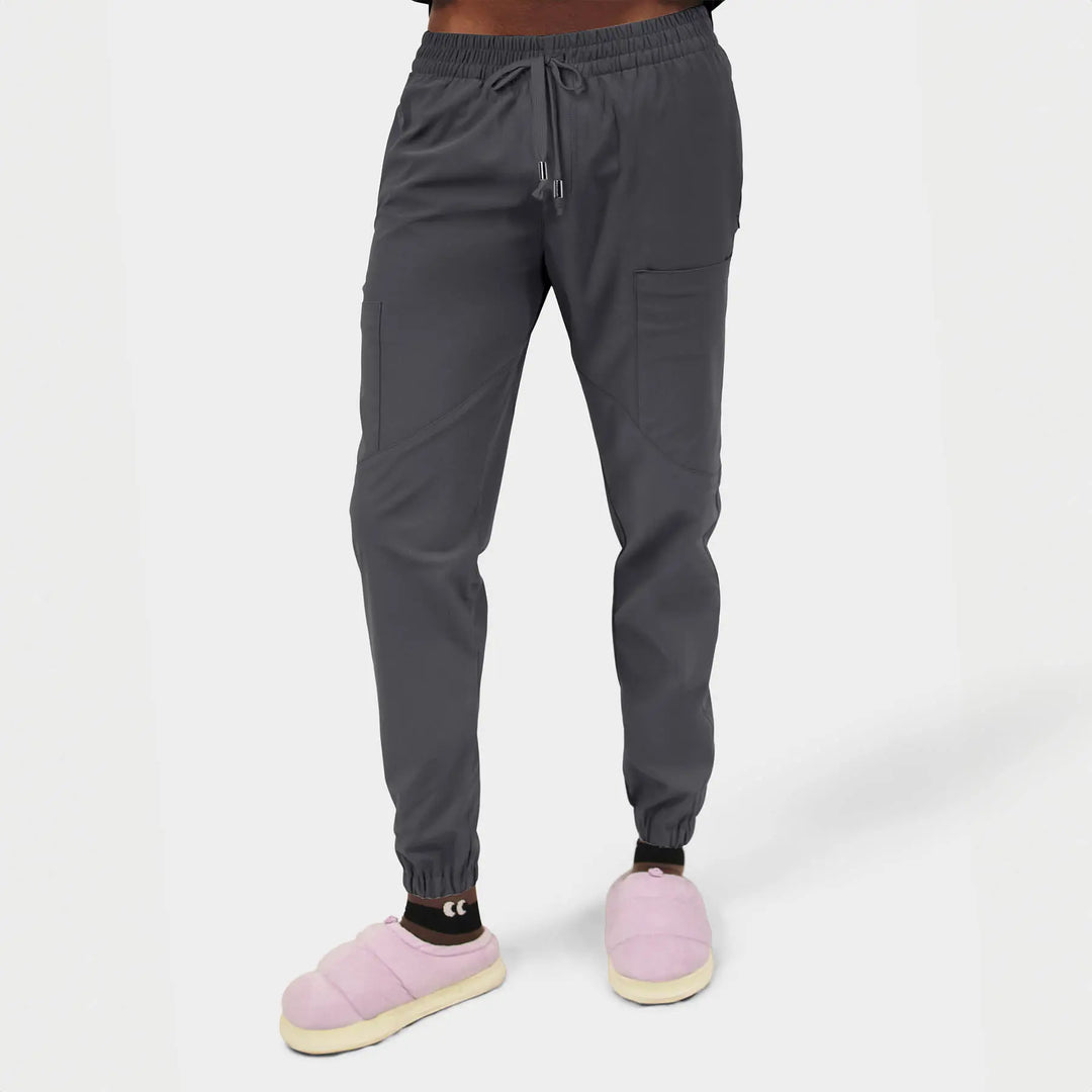 Parkley Scrubs Men's Kiran Kinetic Jogger Scrub Pant Charcoal | scrub-supply.com