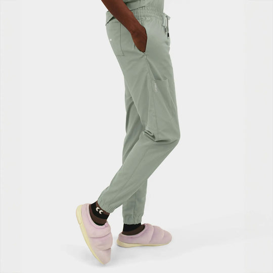 Parkley Scrubs Men's Kiran Kinetic Jogger Scrub Pant Camp Green | scrub-supply.com