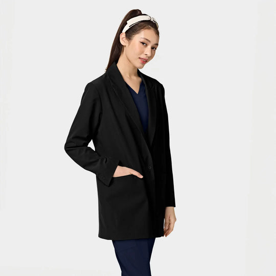Parkley Scrubs Women's Lab Blazer Black | scrub-supply.com