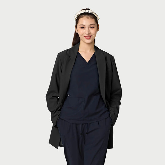 Parkley Scrubs Women's Lab Blazer Black | scrub-supply.com
