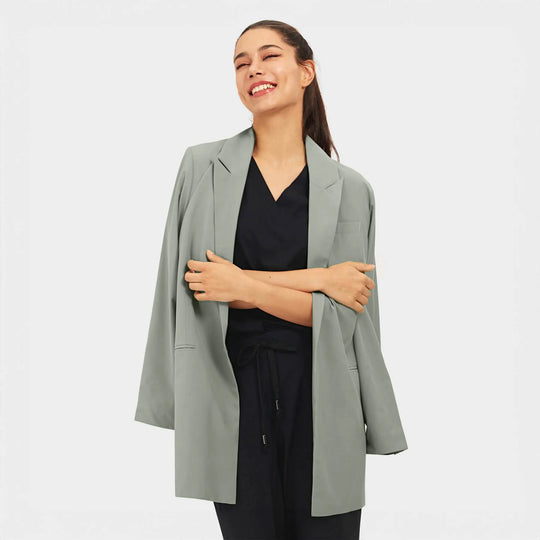 Parkley Scrubs Women's Lab Blazer Camp Green | scrub-supply.com