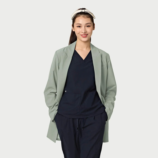 Parkley Scrubs Women's Lab Blazer Camp Green | scrub-supply.com