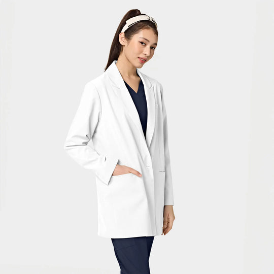 Parkley Scrubs Women's Lab Blazer White | scrub-supply.com