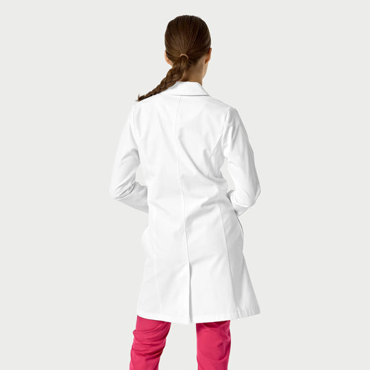 Parkley Scrubs Women's Long Lab Coat White | scrub-supply.com