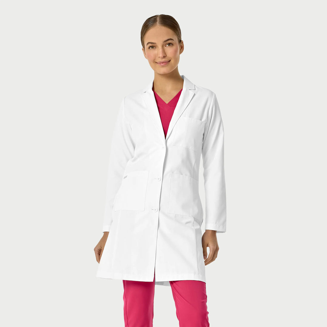 Parkley Scrubs Women's Long Lab Coat White | scrub-supply.com