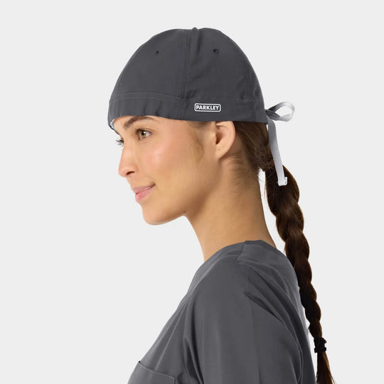 Parkley Scrubs Unisex ABC Scrub Cap Charcoal | scrub-supply.com