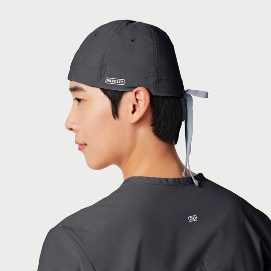 Parkley Scrubs Unisex ABC Scrub Cap Charcoal | scrub-supply.com