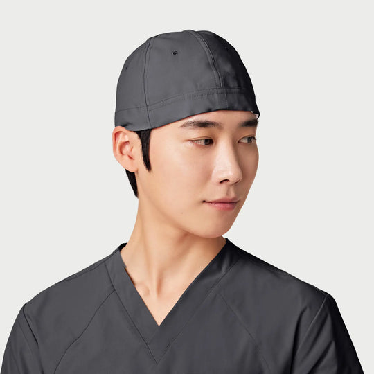 Parkley Scrubs Unisex ABC Scrub Cap Charcoal | scrub-supply.com