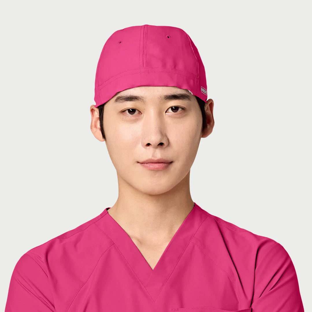 Parkley Scrubs Unisex ABC Scrub Cap Hot Pink | scrub-supply.com
