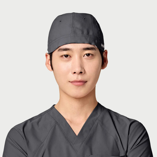 Parkley Scrubs Unisex Kinetic Scrub Cap Charcoal | scrub-supply.com