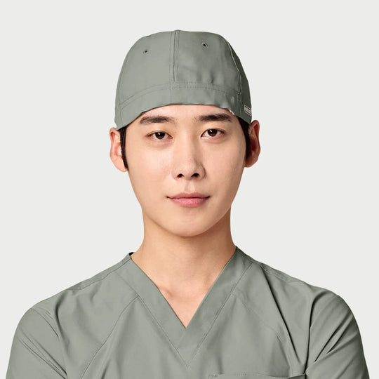 Parkley Scrubs Unisex Kinetic Scrub Cap Camp Green | scrub-supply.com