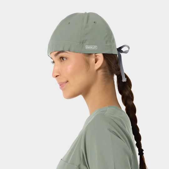 Parkley Scrubs Unisex Kinetic Scrub Cap Camp Green | scrub-supply.com