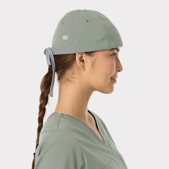 Parkley Scrubs Unisex Kinetic Scrub Cap Camp Green | scrub-supply.com