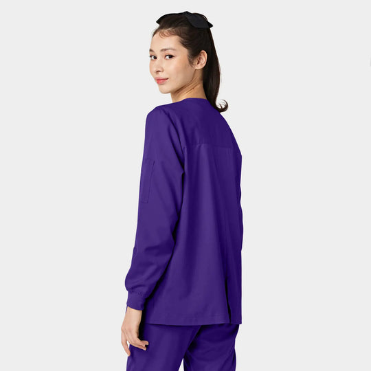 Parkley Scrubs Women's ABC Scrub Jacket Dark Purple | scrub-supply.com