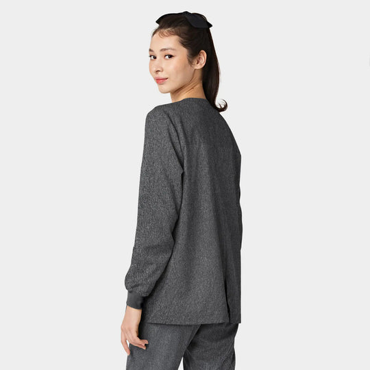Parkley Scrubs Women's ABC Scrub Jacket Heather Grey | scrub-supply.com