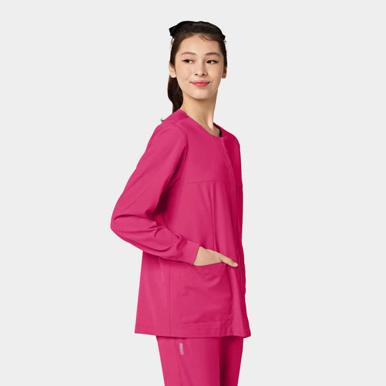 Parkley Scrubs Women's ABC Scrub Jacket Hot Pink | scrub-supply.com