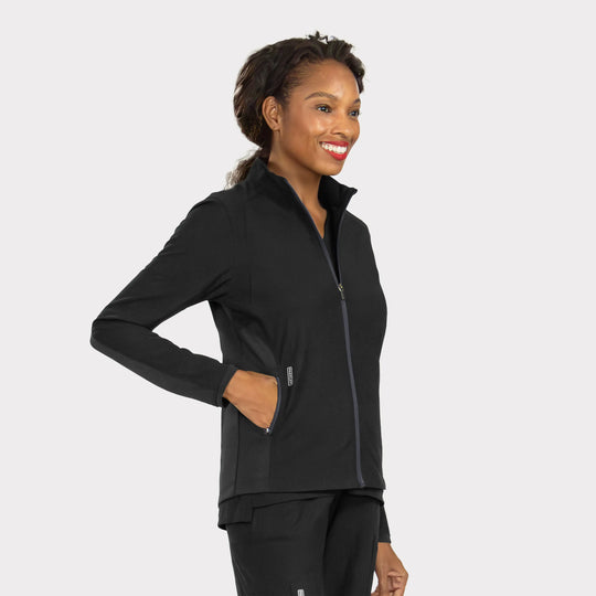 Parkley Scrubs Women's Perfect Jacket Black | scrub-supply.com
