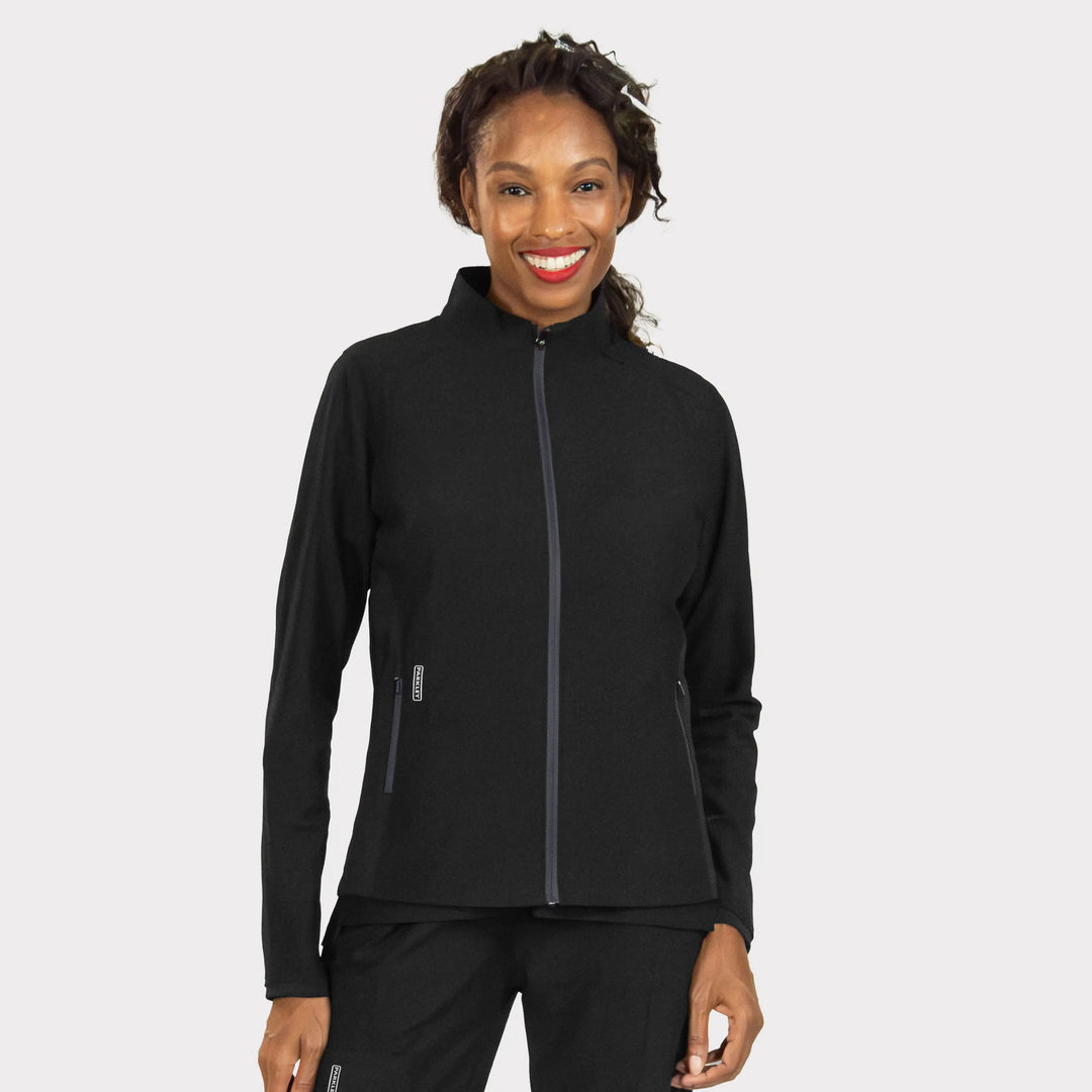 Parkley Scrubs Women's Perfect Jacket Black | scrub-supply.com