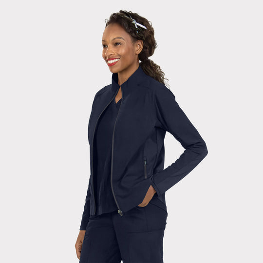 Parkley Scrubs Women's Perfect Jacket Navy | scrub-supply.com
