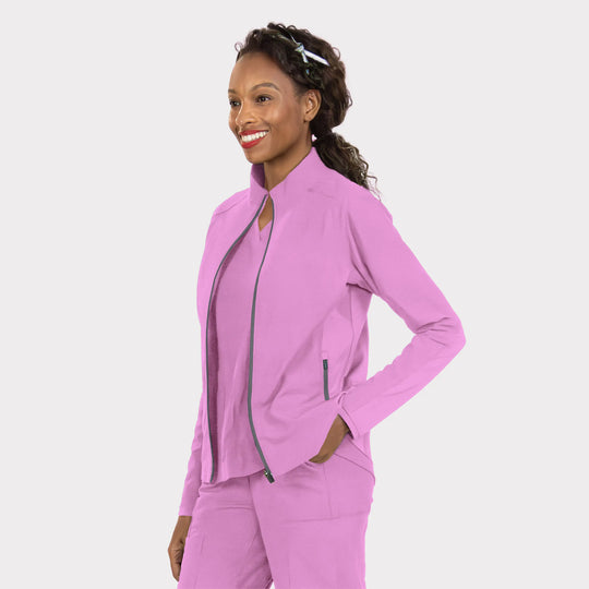 Parkley Scrubs Women's Perfect Jacket Pink Purple | scrub-supply.com