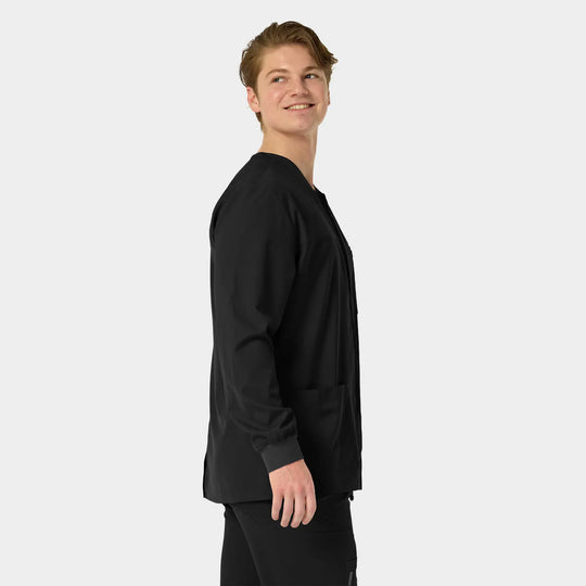 Parkley Scrubs Men's ABC Scrub Jacket Black | scrub-supply.com