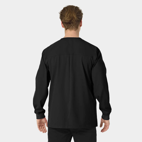 Parkley Scrubs Men's ABC Scrub Jacket Black | scrub-supply.com