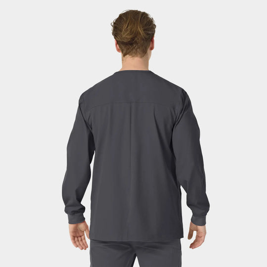 Parkley Scrubs Men's ABC Scrub Jacket Charcoal | scrub-supply.com