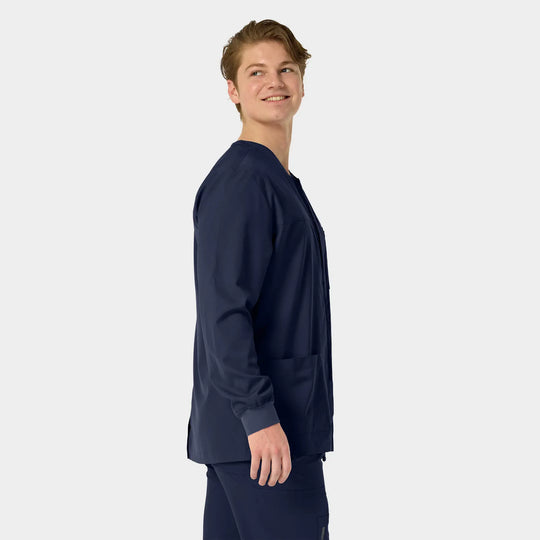 Parkley Scrubs Men's ABC Scrub Jacket Navy | scrub-supply.com