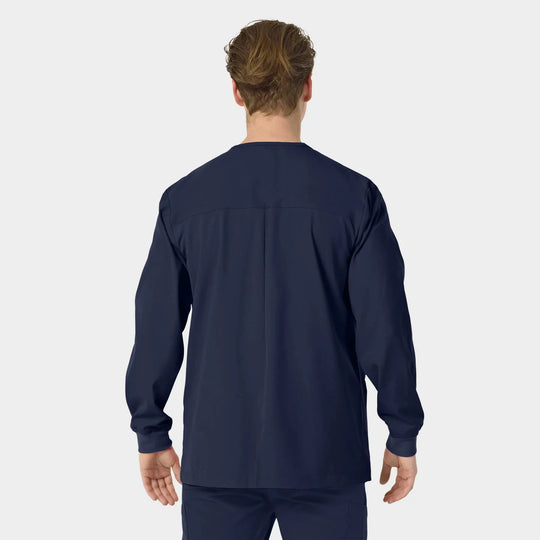 Parkley Scrubs Men's ABC Scrub Jacket Navy | scrub-supply.com