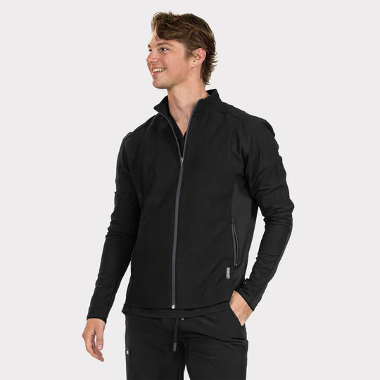 Parkley Scrubs Men's Perfect Jacket Black | scrub-supply.com