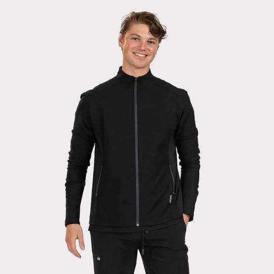 Parkley Scrubs Men's Perfect Jacket Black | scrub-supply.com